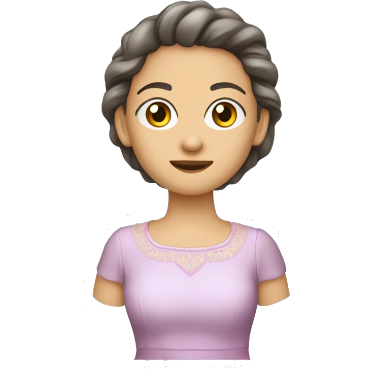 девушка в полный рост в разовом платье  emoji