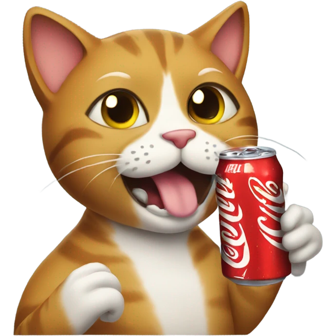 Cat drinking coke  emoji