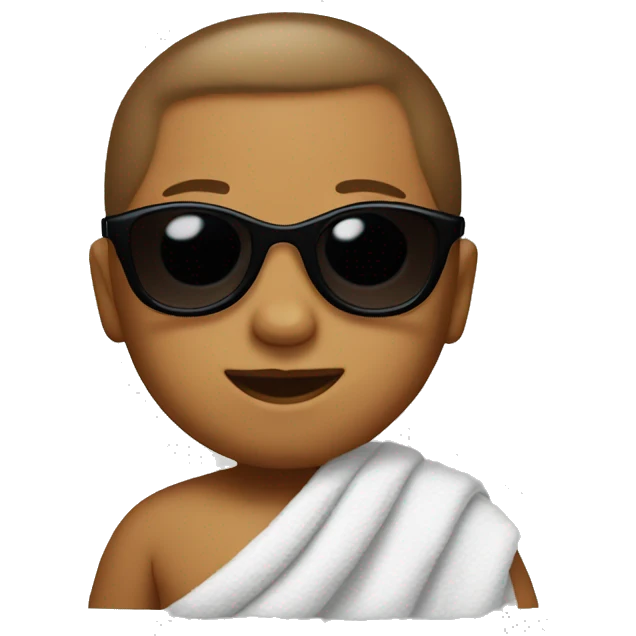 Newborn with sunglasses emoji