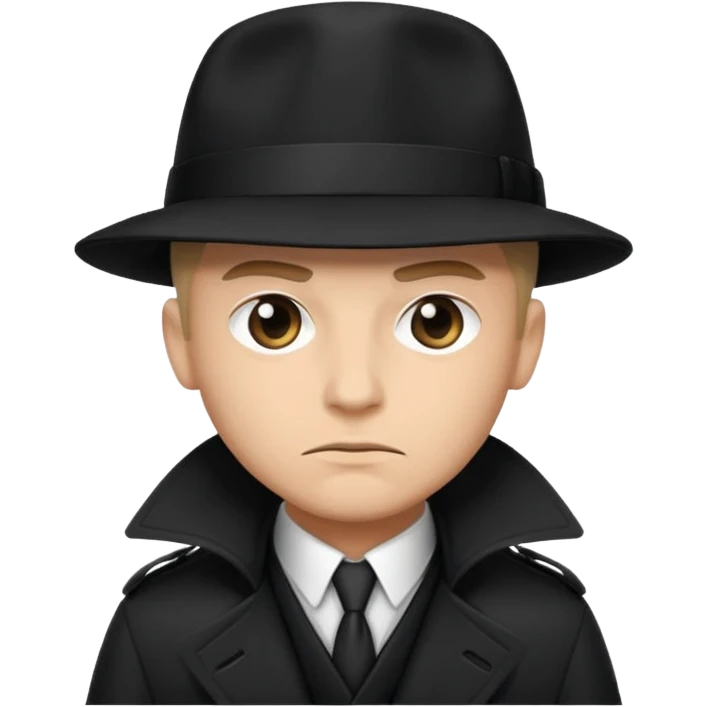 Gangster wearing trench coat emoji