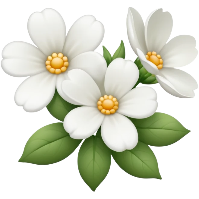 White flowers  emoji