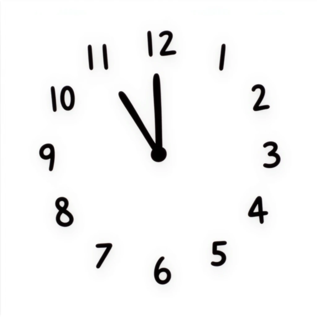 clock hand drawn doodle style emoji