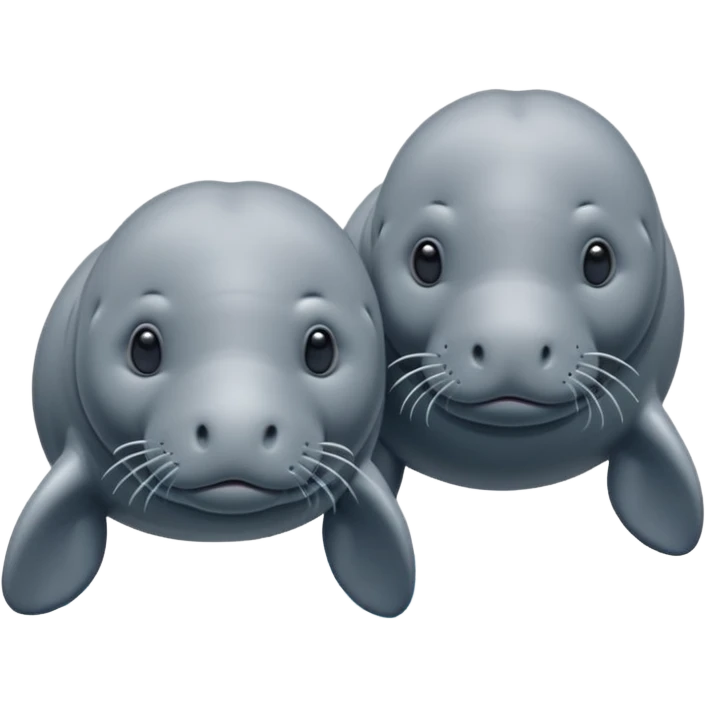 two manatees not togheter emoji