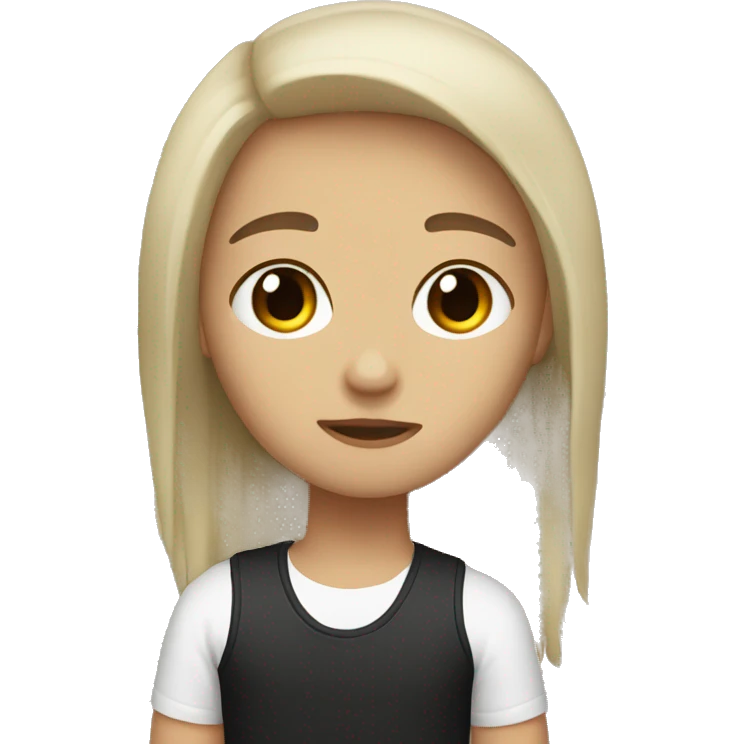 a emo couple of a white kid with brown eyes and hair and latina girl emoji