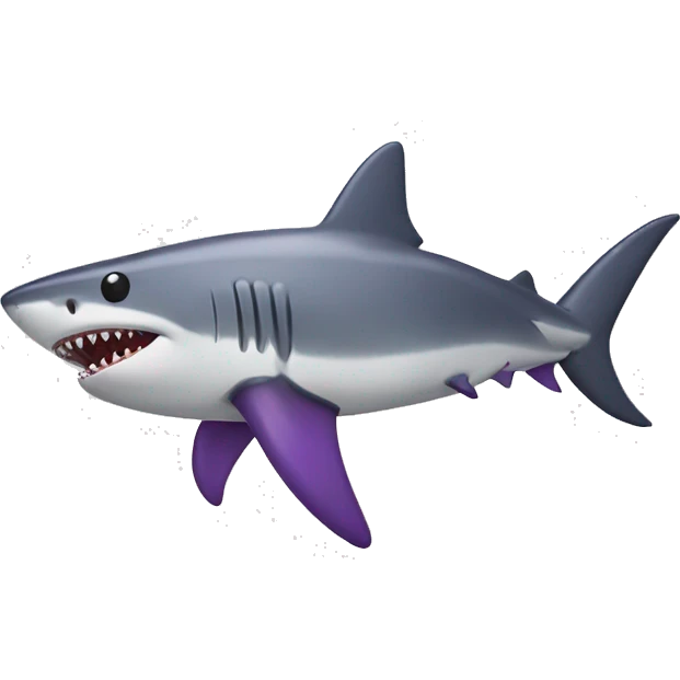 Shark with eggplant attached to groin emoji