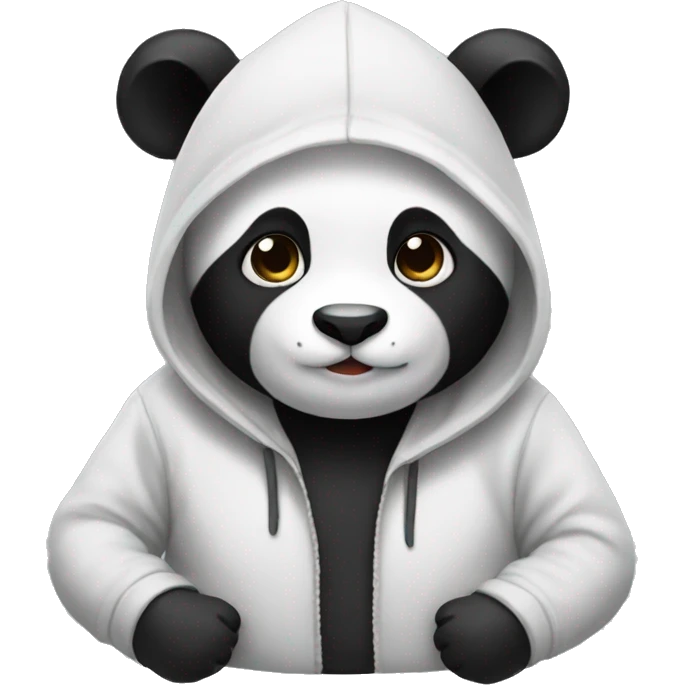 Panda wearing a hoodie emoji