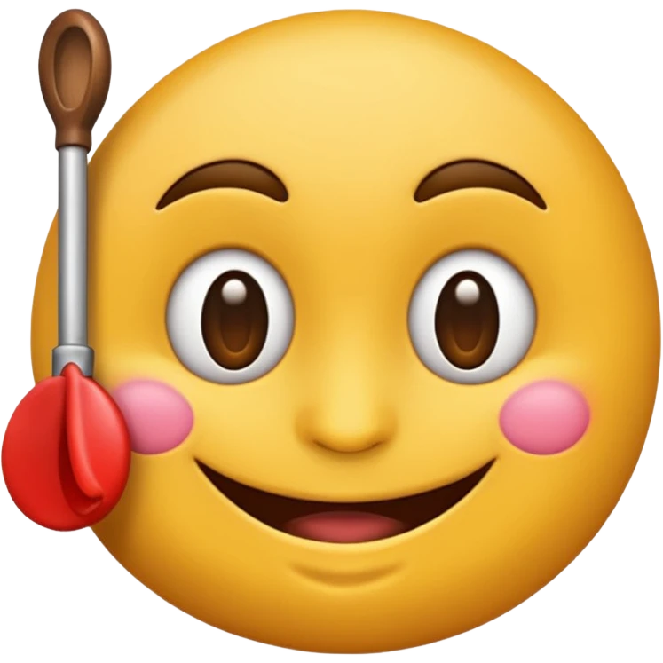 Emoji coqueto con una leve sonrisa y un dedo en la boca emoji