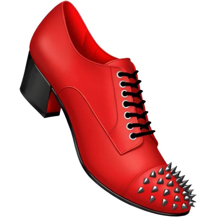  black show red bottoms men with the spikes with no mann just shoe emoji