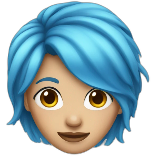 blue hair woman emoji