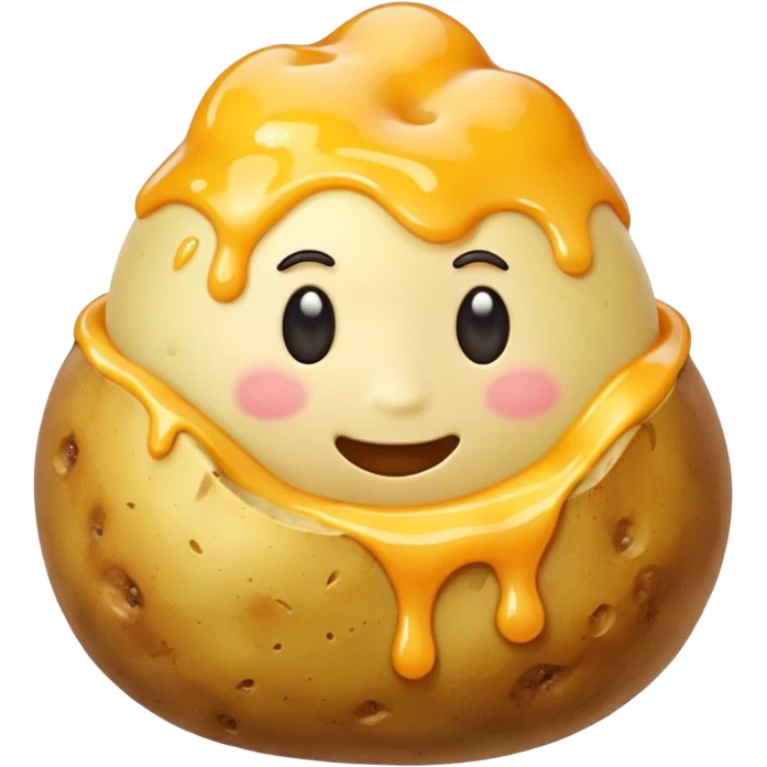 Potato with cheese emoji