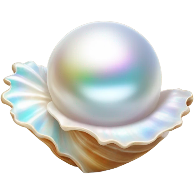 pearl in a shell emoji