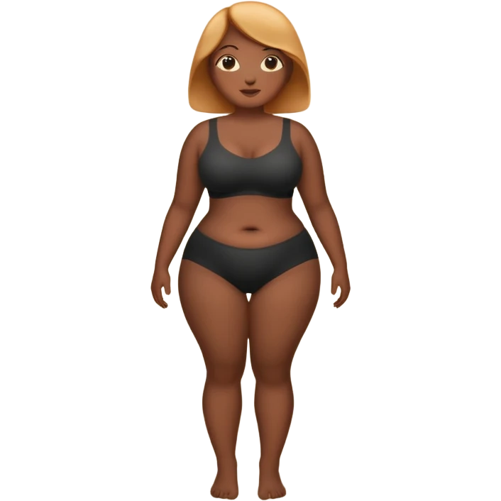 an emoji only including body shape (silhouette), without head ,only the bosom and tummy part emoji