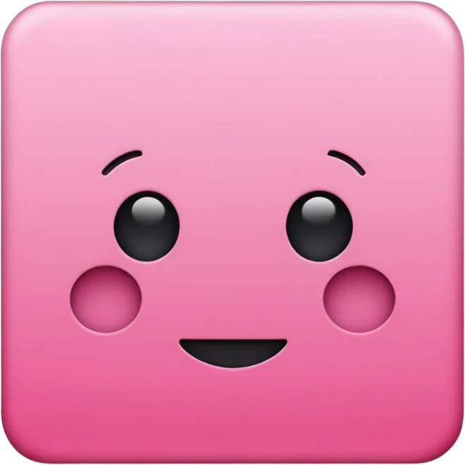 simple pink square paper no face on it emoji