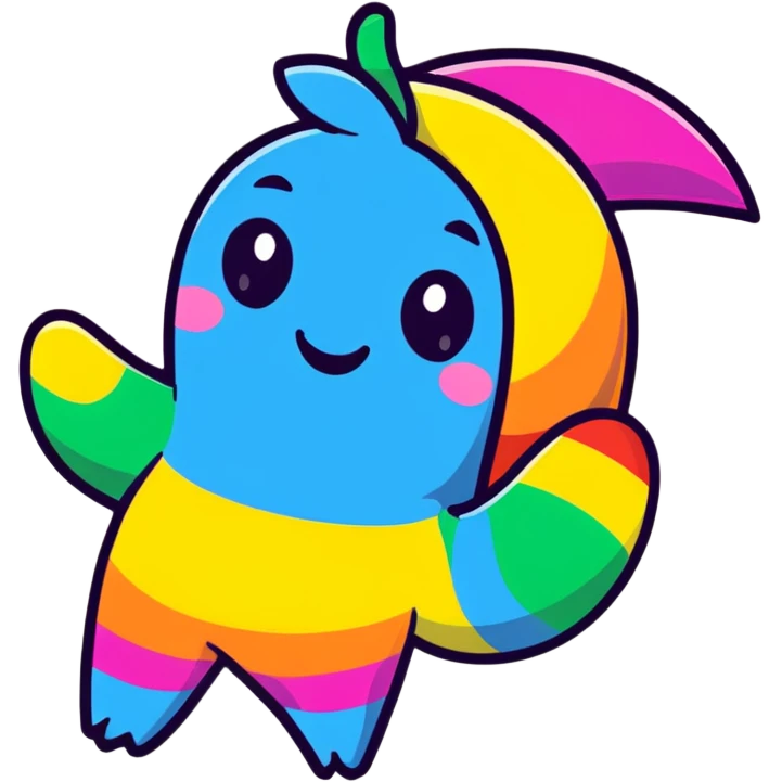 zesty hand gesture outlined with vibrant rainbow accents emoji