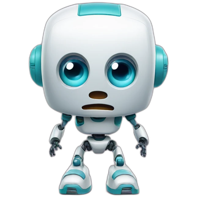 scared robot in pampers emoji