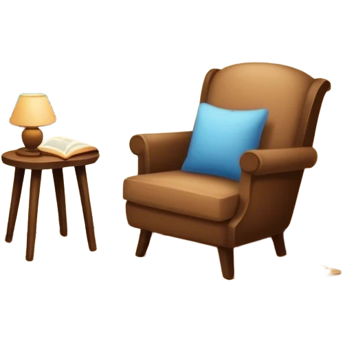 Cozy reading spot emoji