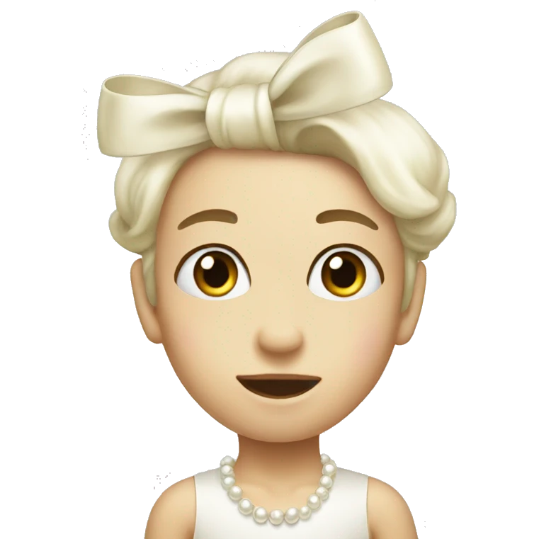 Pearl bow emoji