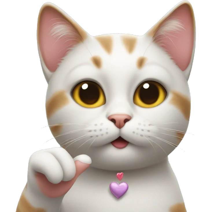 Cat blowing kisses emoji