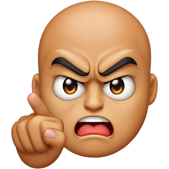 angry emoji with middle finger emoji
