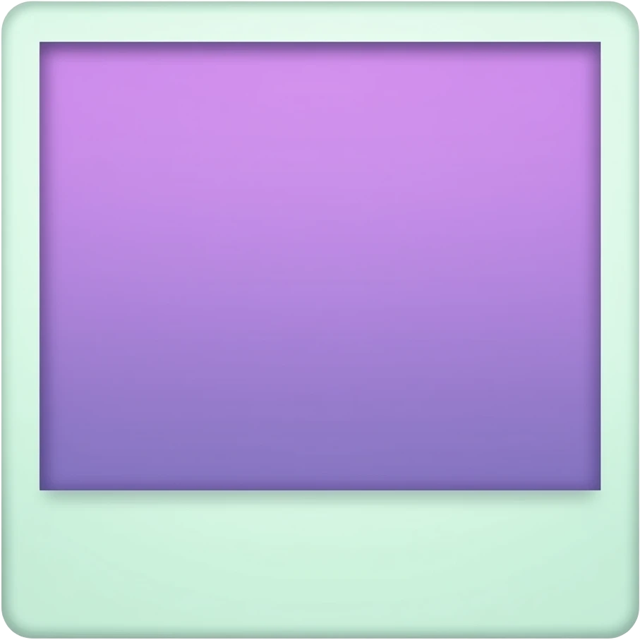 green purple  Polaroid photos strip  soft paster colour emoji