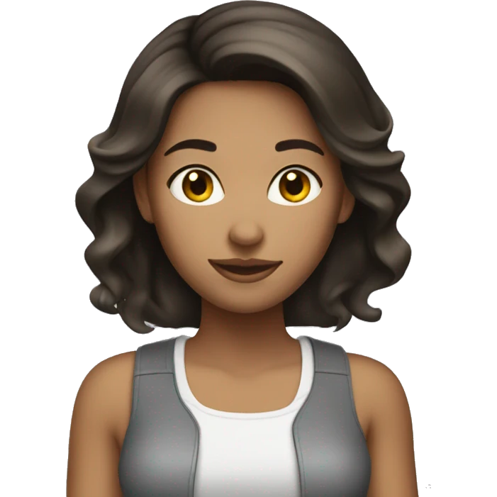 Brunette girl clean emoji