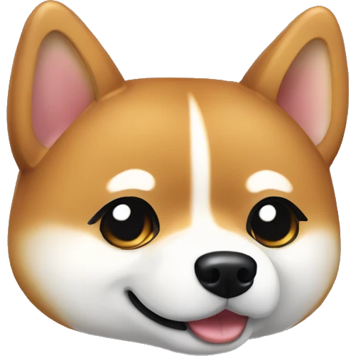 Shiba inu with hairpin emoji