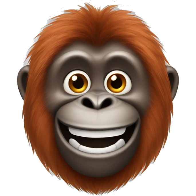 Orangutan smiling emoji
