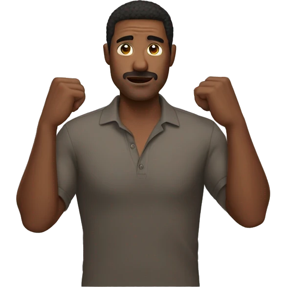 man who's say i don't know with his arms emoji