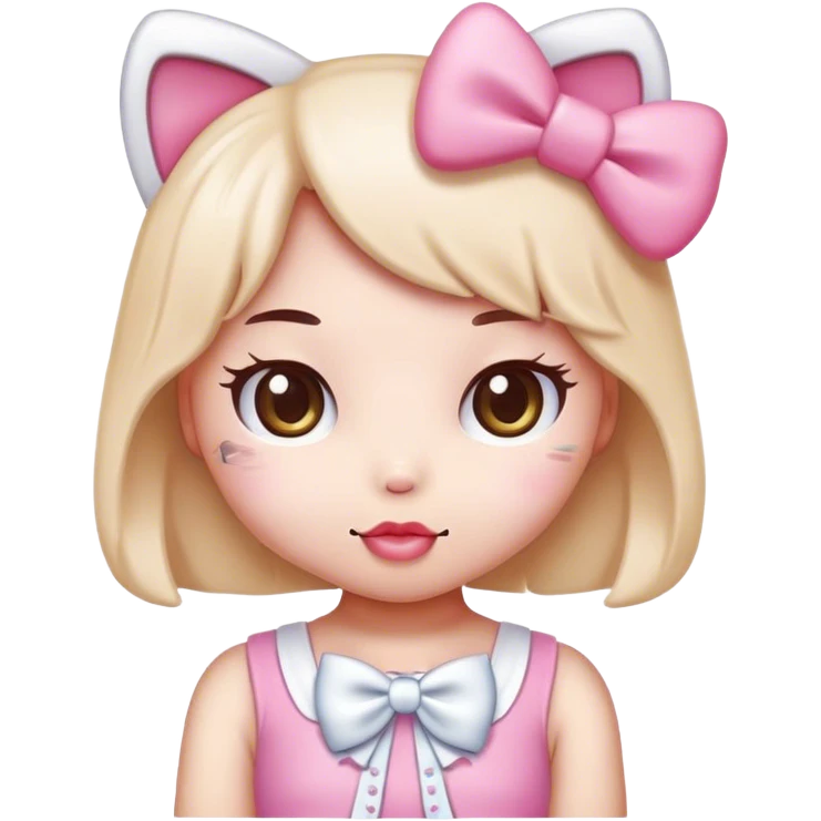 Hello Kitty as a kawaii girl emoji