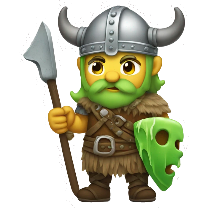 viking with slime emoji