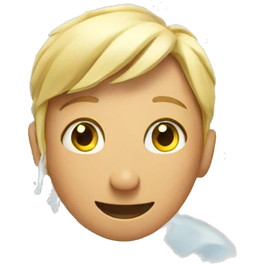 Washing face in sink emoji
