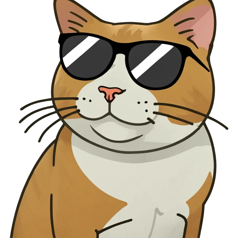 Cat with sunglasses emoji