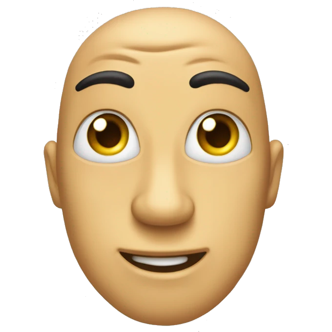 Crea un emoji que represente "alegría nerviosa", podría ser una cara sonriente con las mejillas sonrojadas, ojos brillantes y sudor en la frente emoji