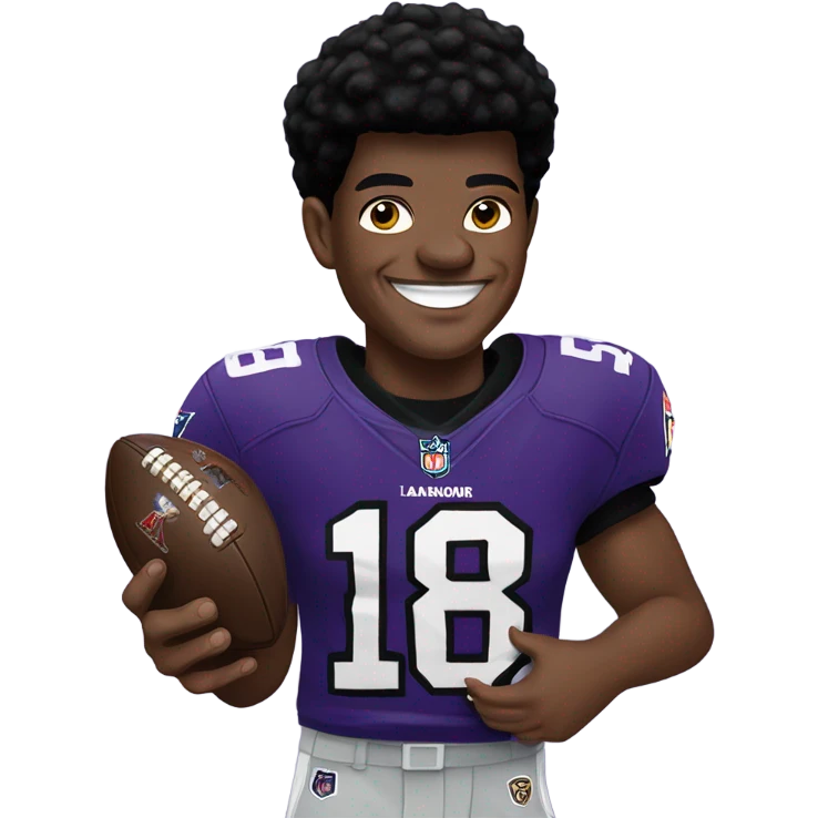 Lamar jackson holding superbowl trophy emoji