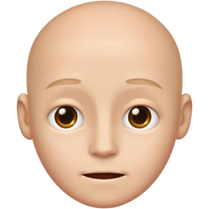 Human emoji with *NO* eyebrows staring into your soul  emoji