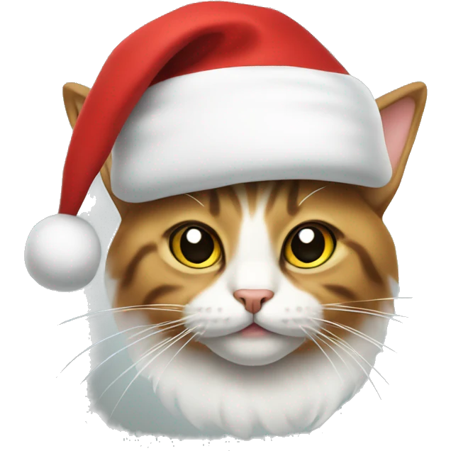 Cat with a Santa hat emoji
