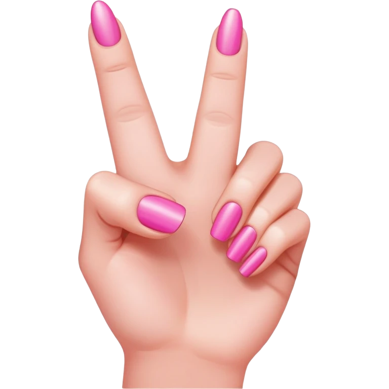 pink middle finger with nails emoji
