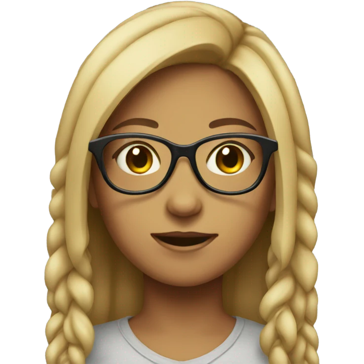 girl wearing glasses  emoji