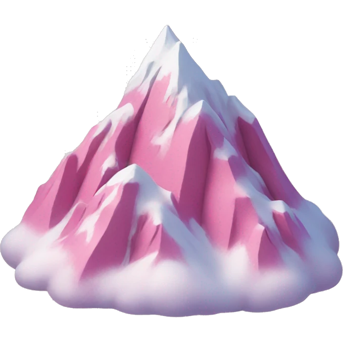 Pink snow capped mountain  emoji