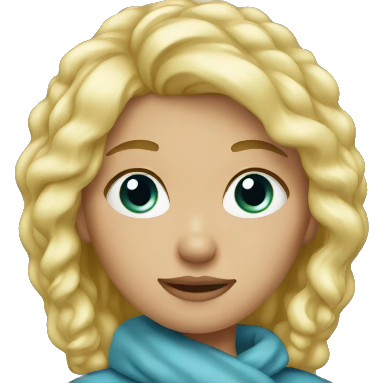 Blonde girl cold emoji