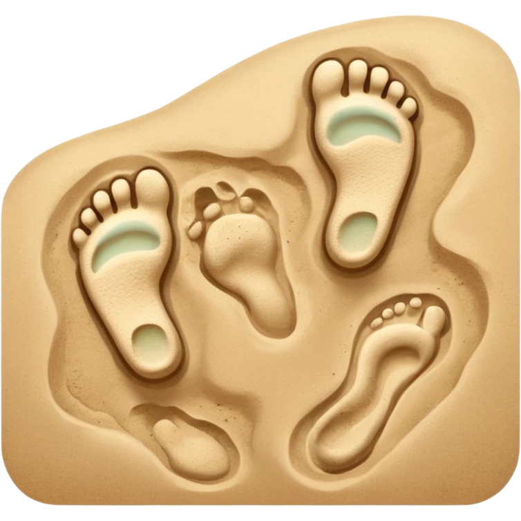 two footprints: child and adult emoji