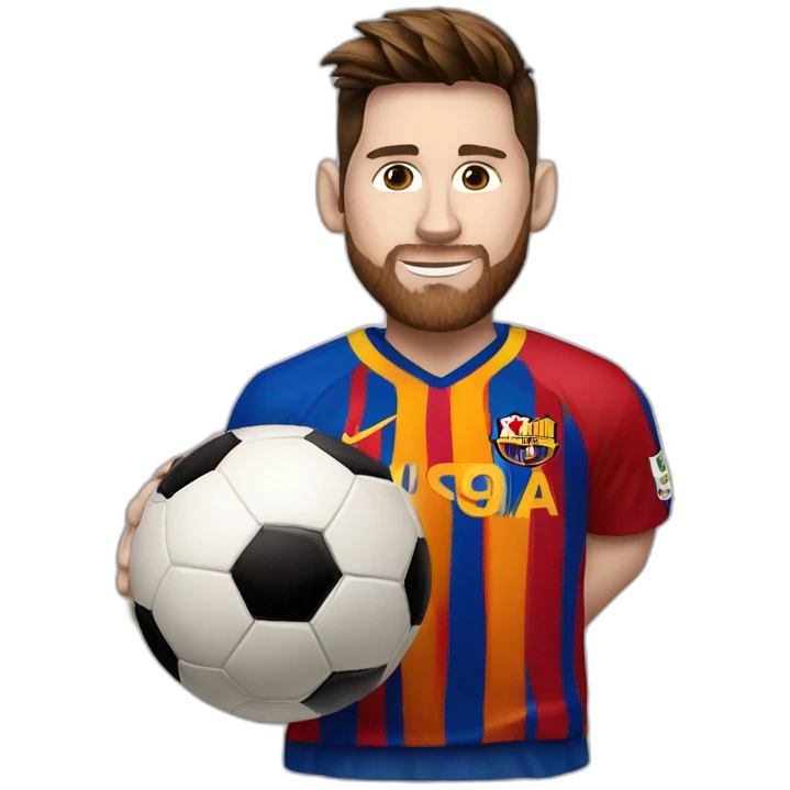 Messi avec un ballon d’or emoji