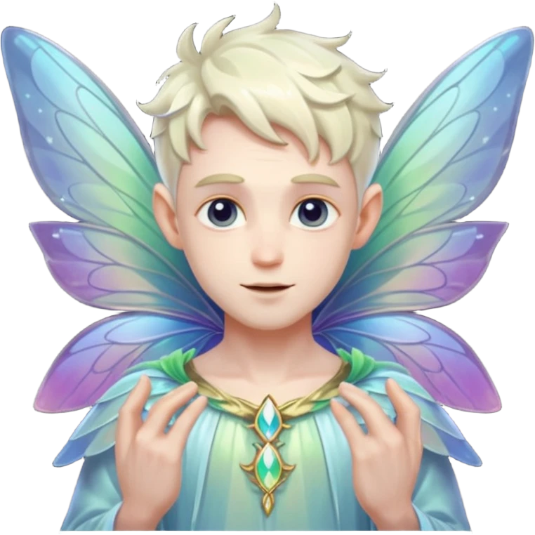 male fairy wings. emoji