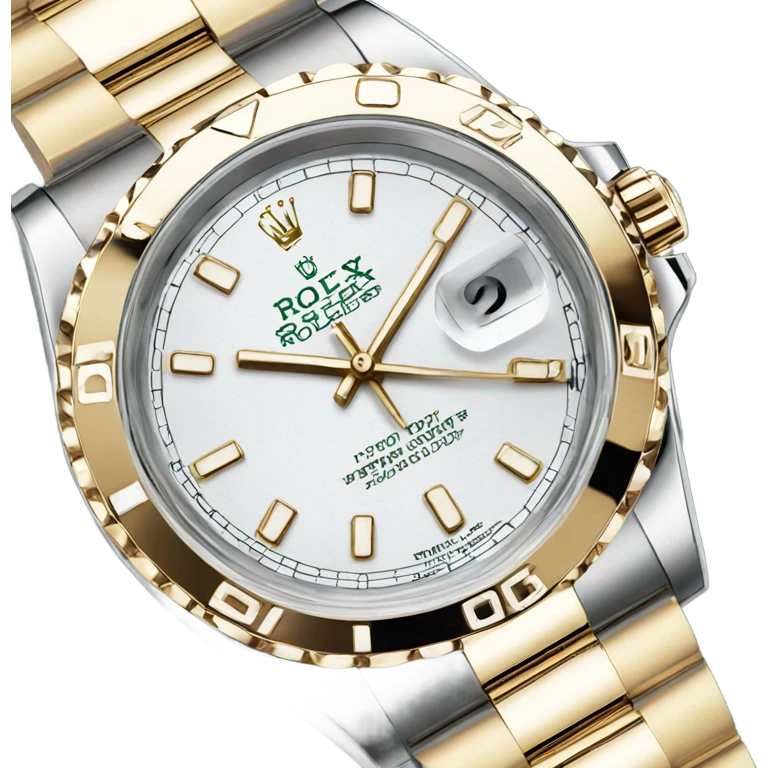 white gold rolex with a king crown emoji