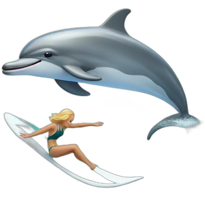 dolphins surfing  emoji
