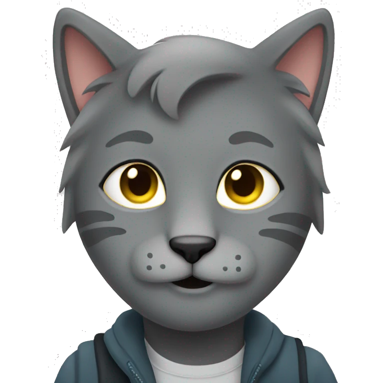 grey cat with me emoji