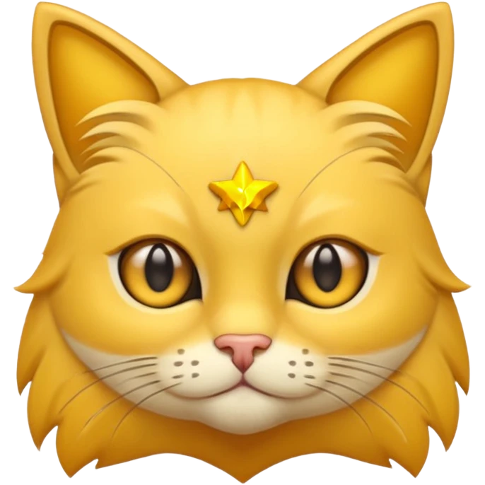 Gato amarillo de ojos de estrella emoji