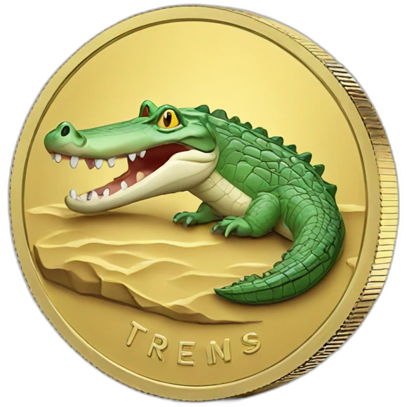 crocodile on coin  emoji