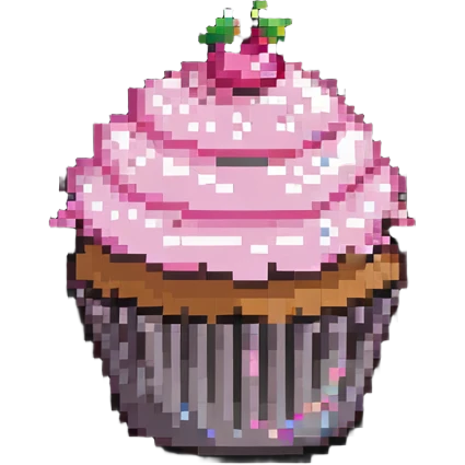 cupcake with pink icing emoji