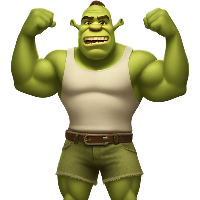 Shrek flexing muscles  emoji